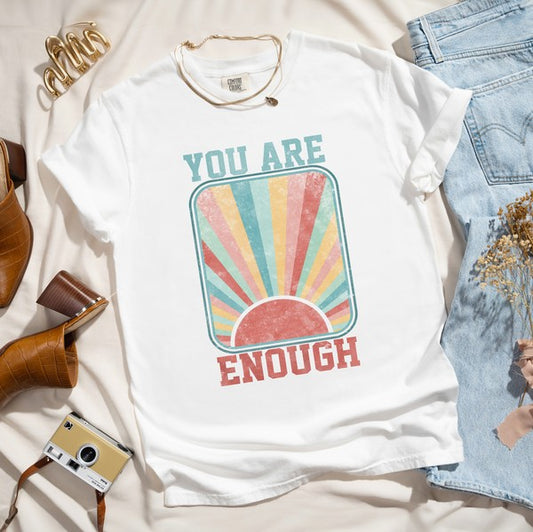 You Are Enough Sun Garment Dyed Tee