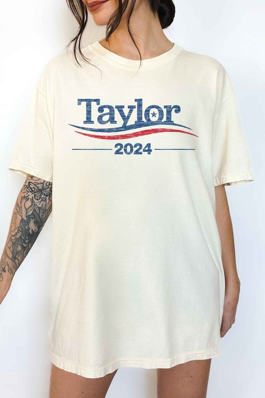 TAYLOR FOR PRESIDENT 2024 OVERSIZED TEE - lolaluxeshop