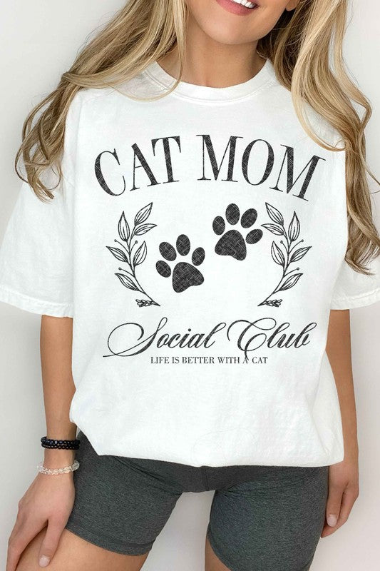 CAT MOM SOCIAL CLUB GRAPHIC TEE - lolaluxeshop