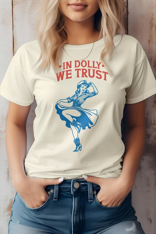 In Dolly We Trust, Retro Western Graphic Tee - lolaluxeshop