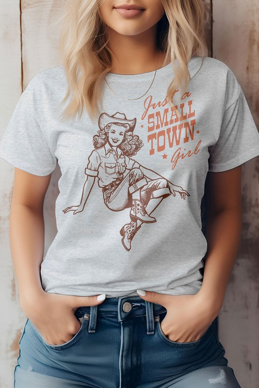 Just a Small Town Girl, Retro Western Graphic Tee - lolaluxeshop