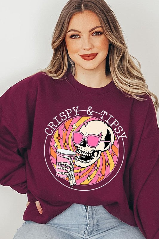 Crispy&Tipsy Graphic Fleece Sweatshirts - lolaluxeshop