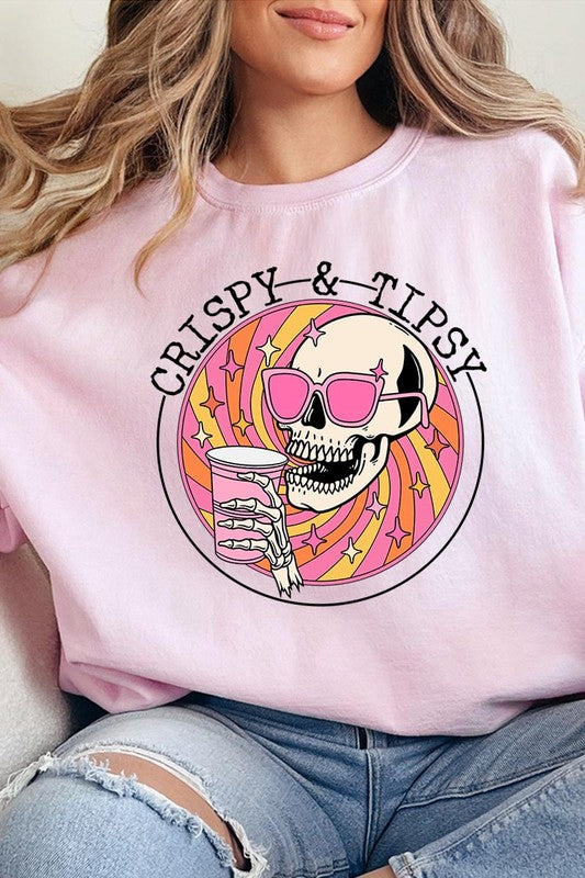 Crispy&Tipsy Graphic Fleece Sweatshirts - lolaluxeshop