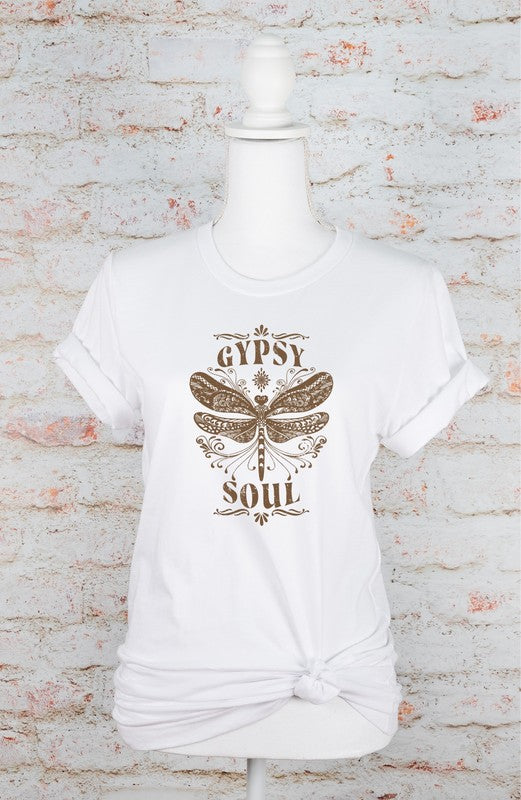 Gypsy Soul Butterfly Graphic Tee - lolaluxeshop
