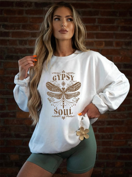 Gypsy Soul Butterfly Graphic Premium Sweatshirt - lolaluxeshop