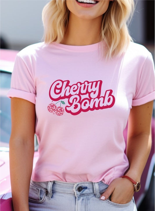 Cherry Bomb Disco Ball Softstyle Tee