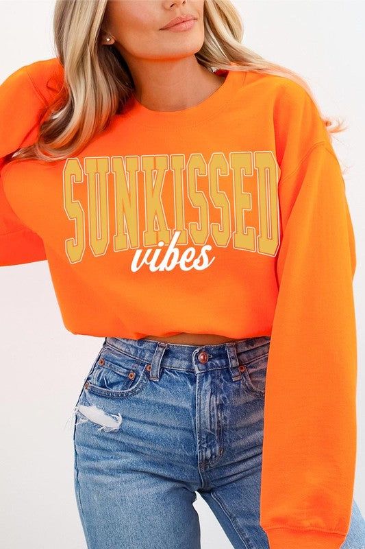 Sunkissed Vibes Graphic Fleece Sweatshirts