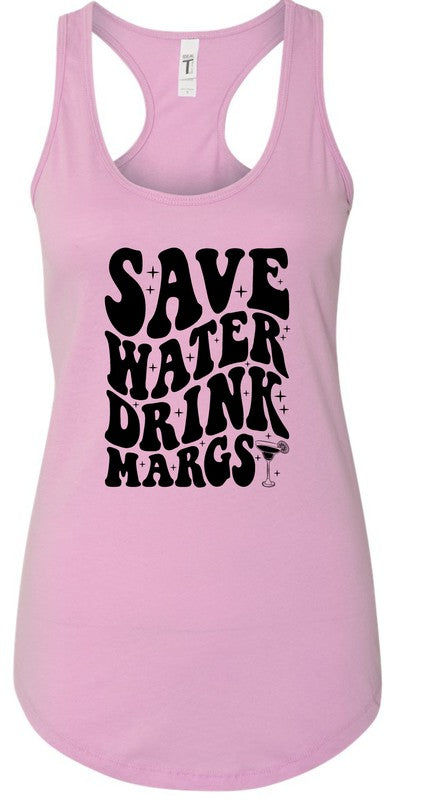 Save Water Drink Margs Summer Graphic Tank