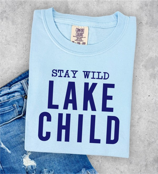 Stay Wild Lake Child Comfort Color Graphic Tee