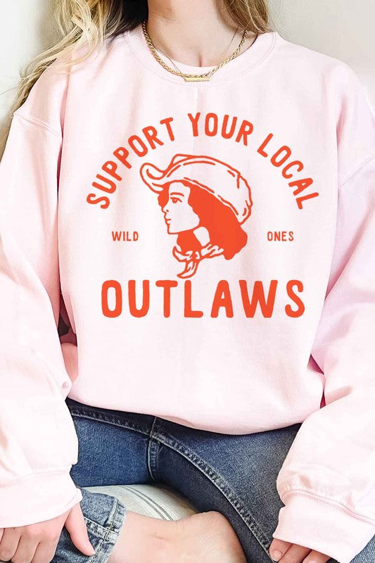 SUPPORT YOUR LOCAL OUTLAWS OVERSIZED SWEATSHIRT