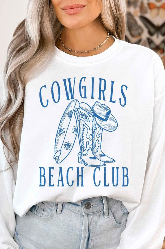 COWGIRLS BEACH CLUB GRAPHIC SWEATSHIRT