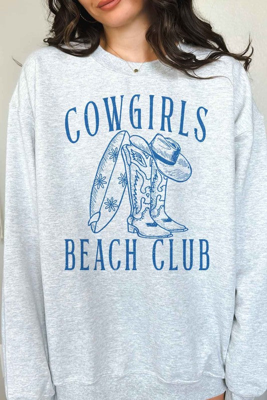 COWGIRLS BEACH CLUB GRAPHIC SWEATSHIRT