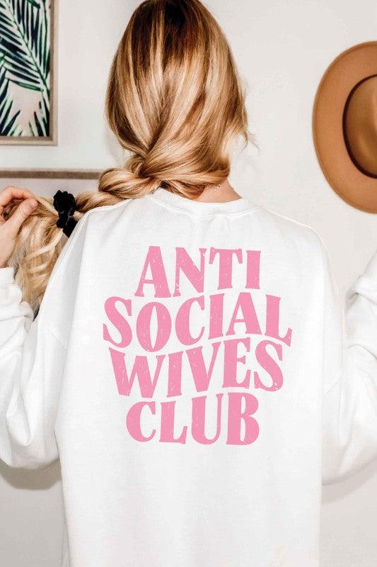 PLUS SIZE - FB ANTI SOCIAL WIVES CLUB Sweatshirt - lolaluxeshop