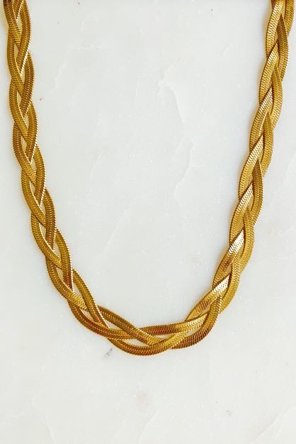 Braided Herringbone Chain Necklace - lolaluxeshop