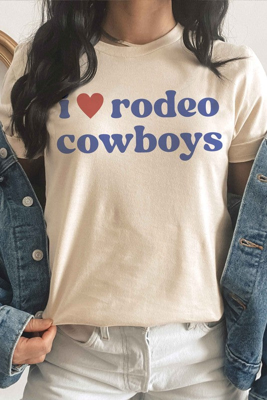 I LOVE RODEO COWBOYS Graphic Tee - lolaluxeshop