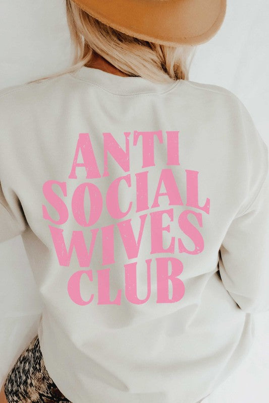 PLUS SIZE - FB ANTI SOCIAL WIVES CLUB Sweatshirt - lolaluxeshop
