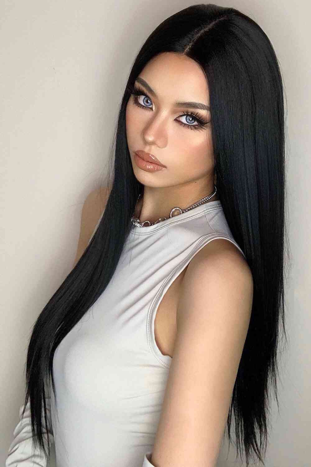 13*2" Long Lace Front Straight Synthetic Wigs 26" Long 150% Density - lolaluxeshop