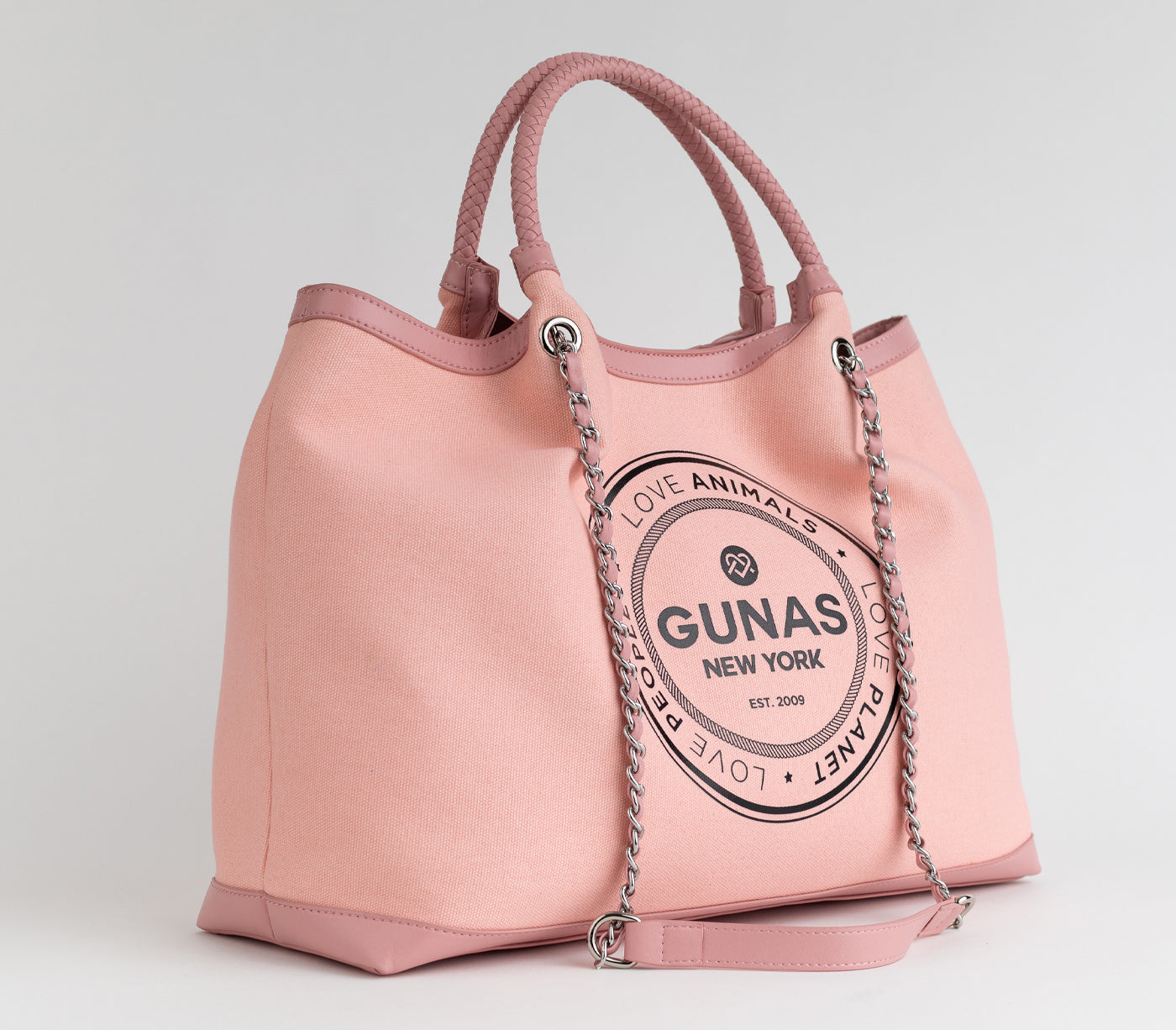 RUTH - Light Pink Vegan Canvas Tote - LOLA LUXE