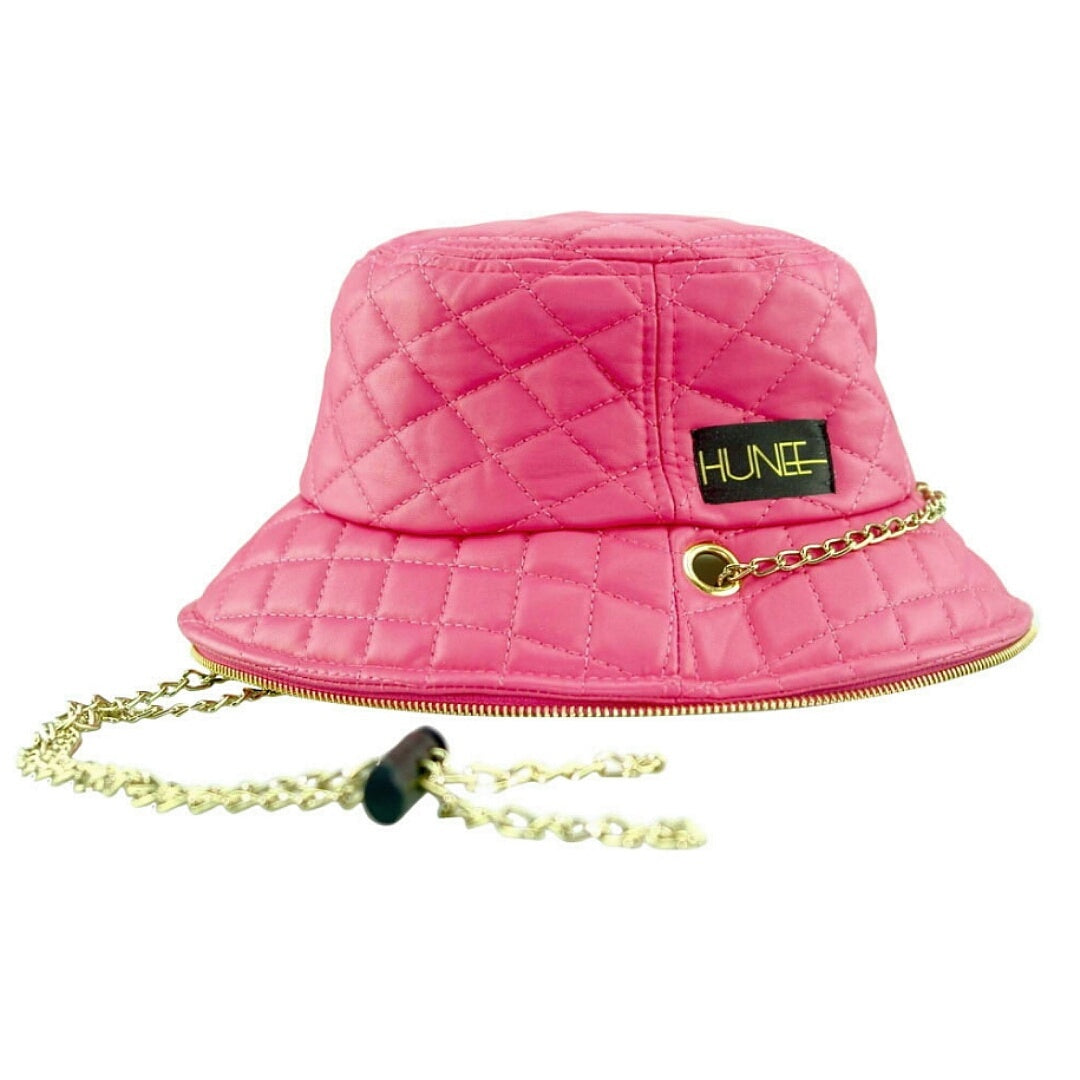 Pink Quilted Bucket Hat - LOLA LUXE