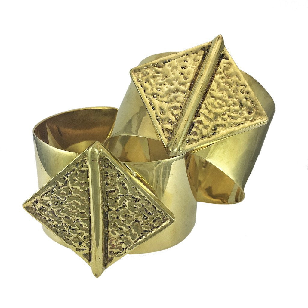 Hammered Bombshell Cuff - LOLA LUXE
