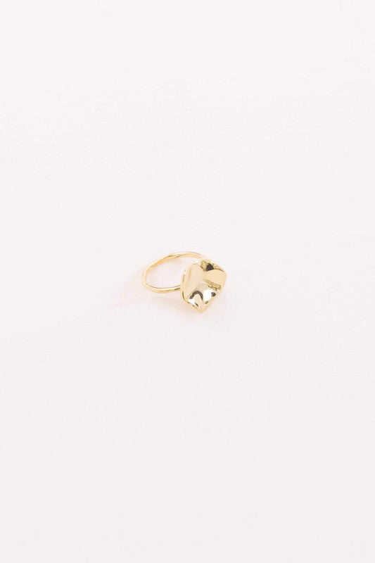 Hammered Circle Ring - LOLA LUXE