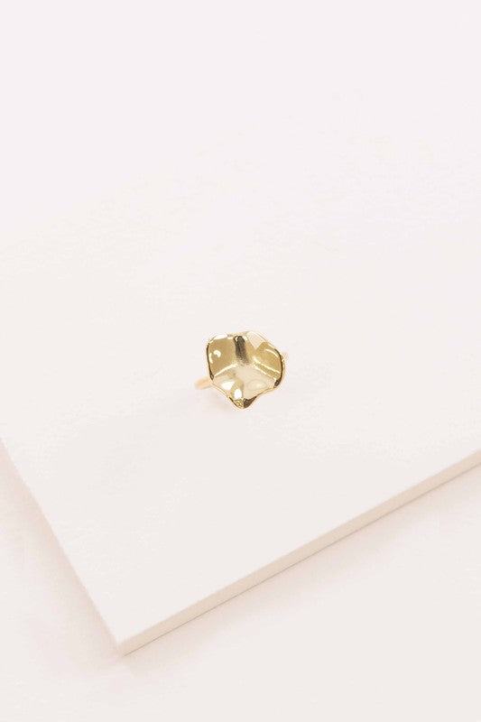 Hammered Circle Ring - LOLA LUXE