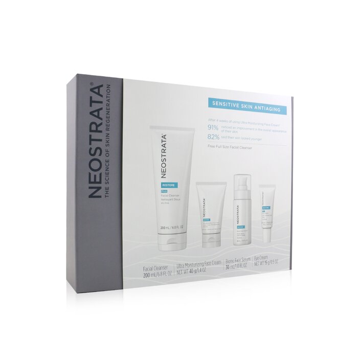 NEOSTRATA - Sensitive Skin Antiaging Kit: Restore Cleanser, Restore Face Cream. - lolaluxeshop
