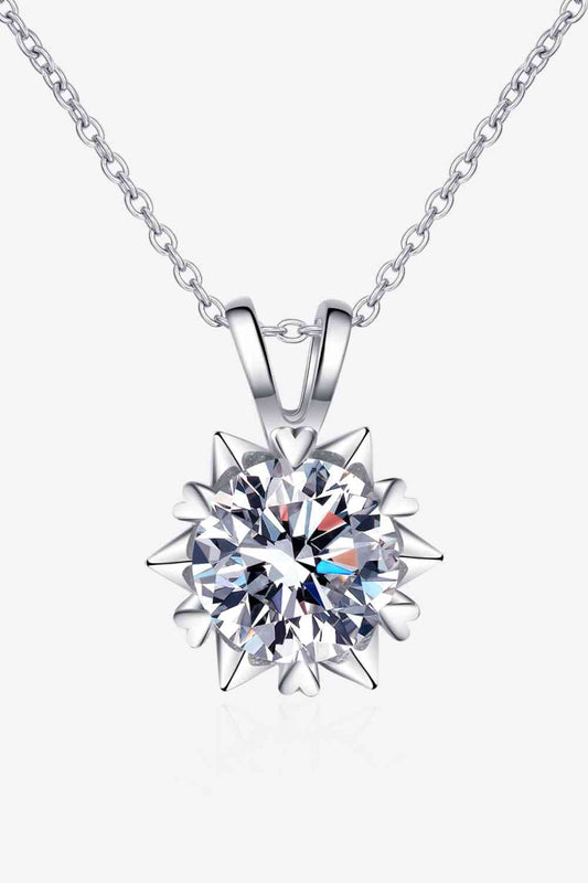 Learning To Love 925 Sterling Silver Moissanite Pendant Necklace - lolaluxeshop