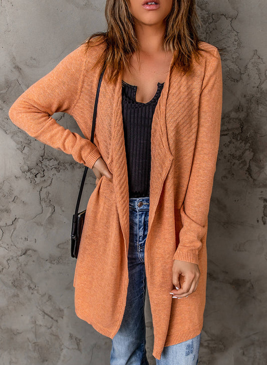 Ribbed Open Front Cardigan - LOLA LUXE