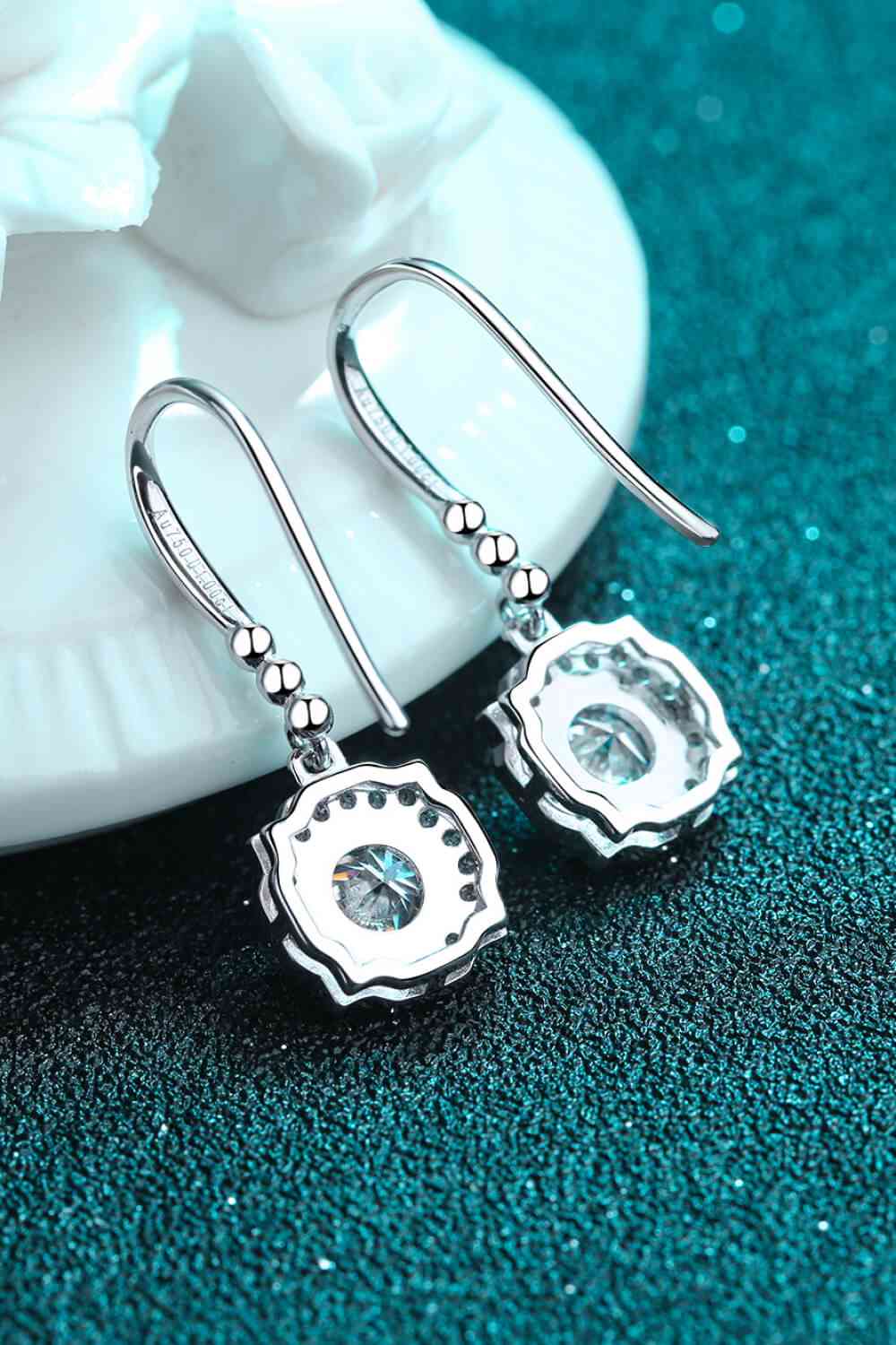 925 Sterling Silver Moissanite Hook Earrings - lolaluxeshop