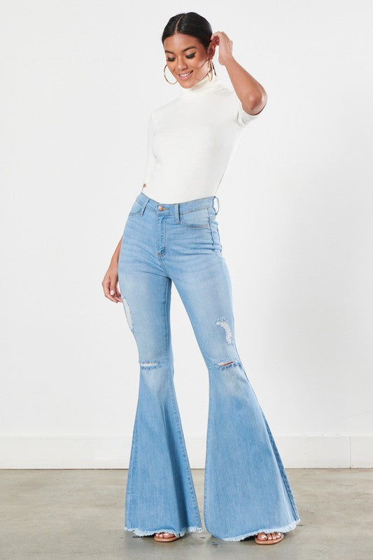 Distressed Flare - LOLA LUXE