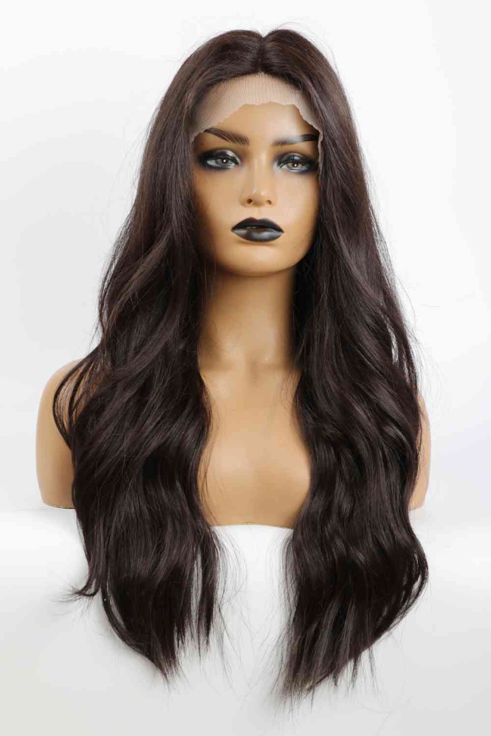 13*2" Lace Front Wigs Synthetic Long Wave 26" Heat Safe 150% Density in Brown - lolaluxeshop