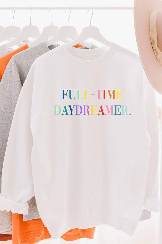 FULL TIME DAYDREAMER GRAPHIC SWEATSHIRT PLUS SIZE - LOLA LUXE