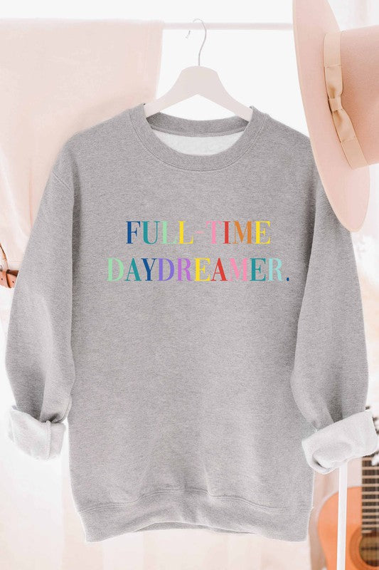 FULL TIME DAYDREAMER GRAPHIC SWEATSHIRT PLUS SIZE - LOLA LUXE