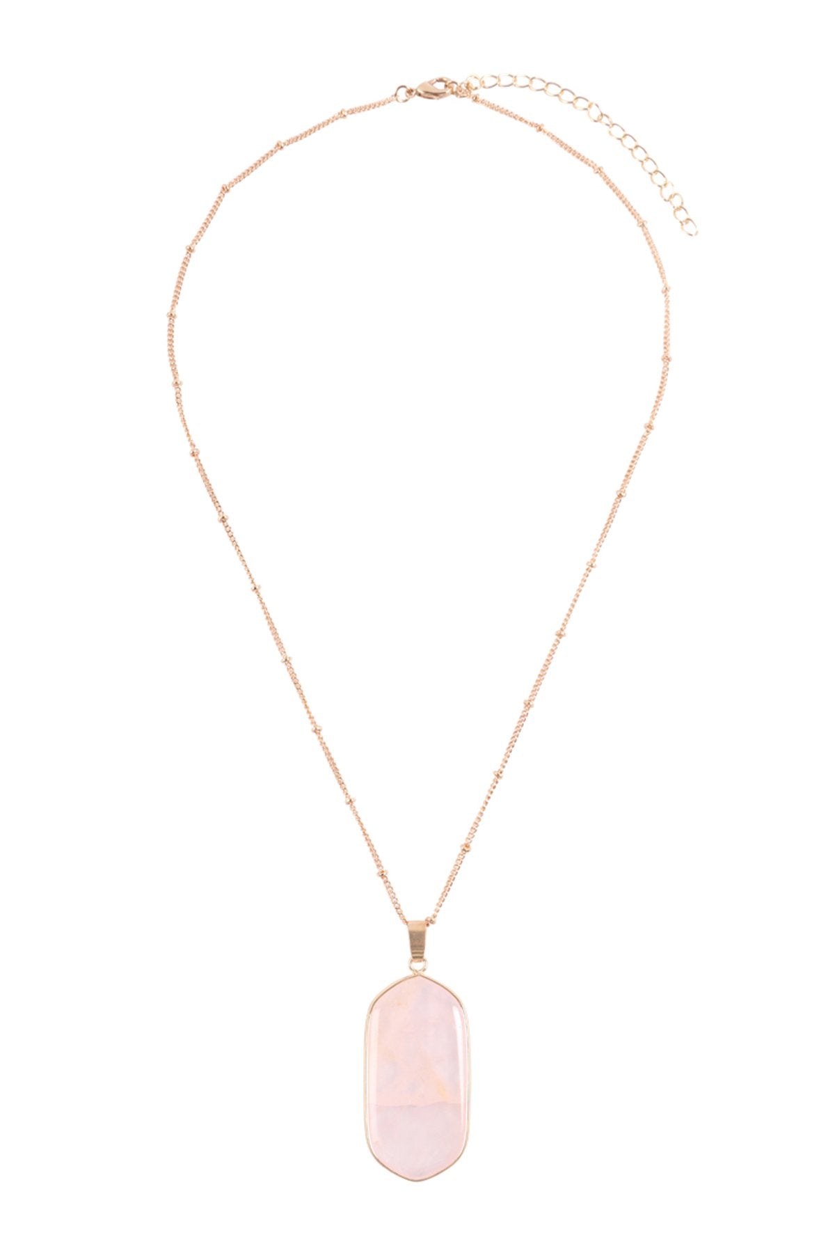 Hdn3184 - Stone Pendant Charm Necklace - LOLA LUXE