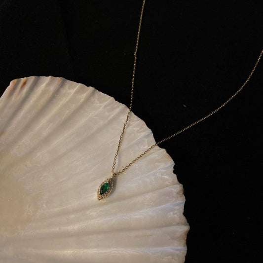 14K Gold Palace Emerald Necklace - LOLA LUXE