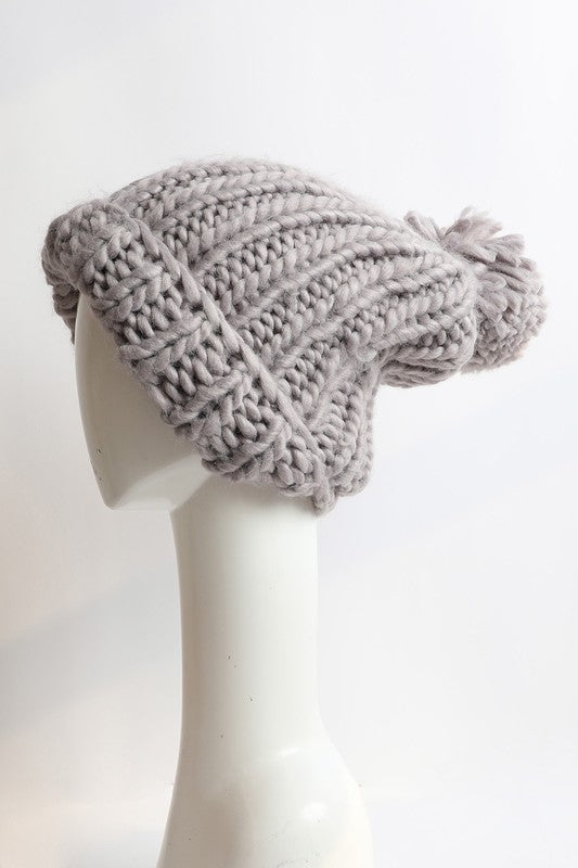 Soft Chunky Cable Knit Beanie - LOLA LUXE