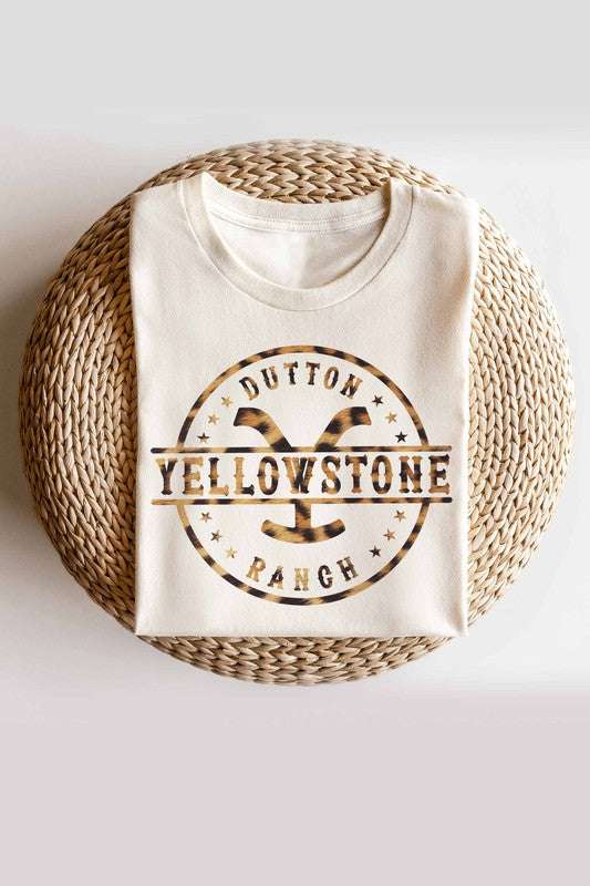 DUTTON RANCH YELLOWSTONE LEOPARD GRAPHIC TEE - LOLA LUXE