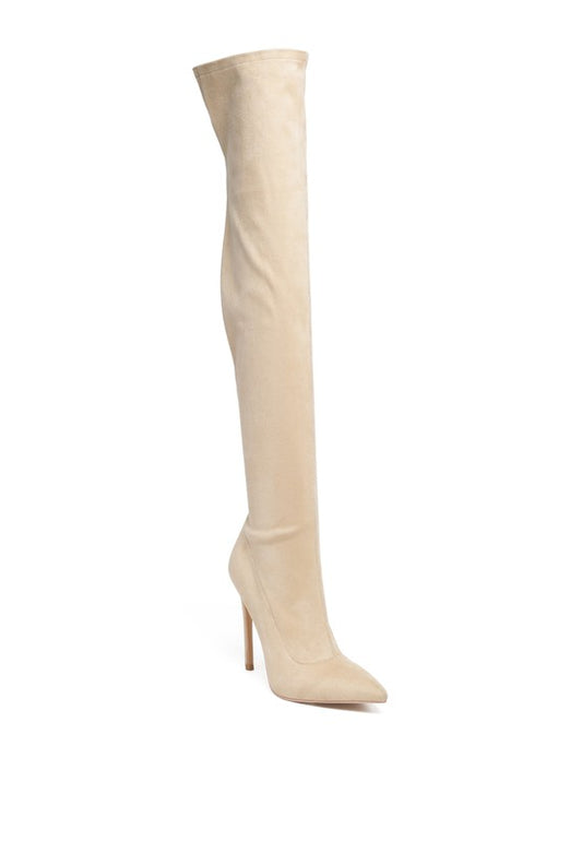 Tilera Stretch Over The Knee Stiletto Boots - lolaluxeshop