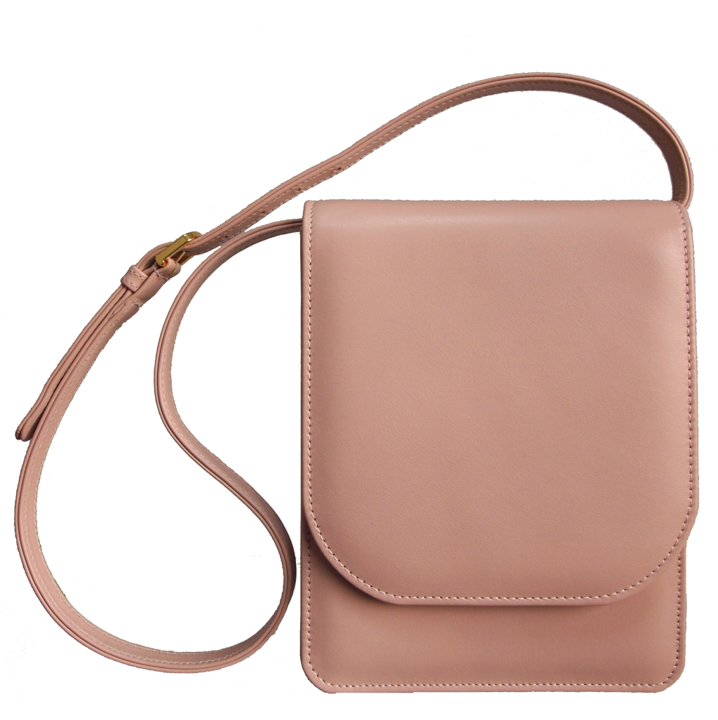 Buffed Leather Mini Vertical Shoulder Bag - LOLA LUXE