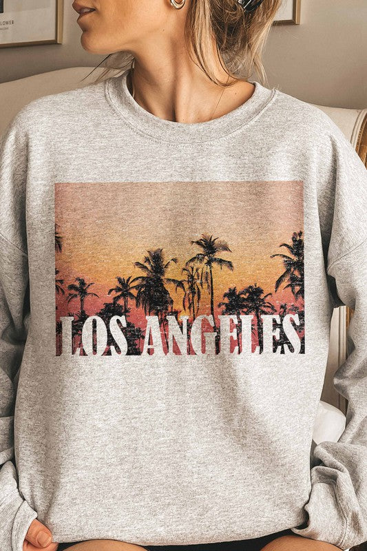 LOS ANGELES SUNSET GRAPHIC SWEATSHIRT - LOLA LUXE