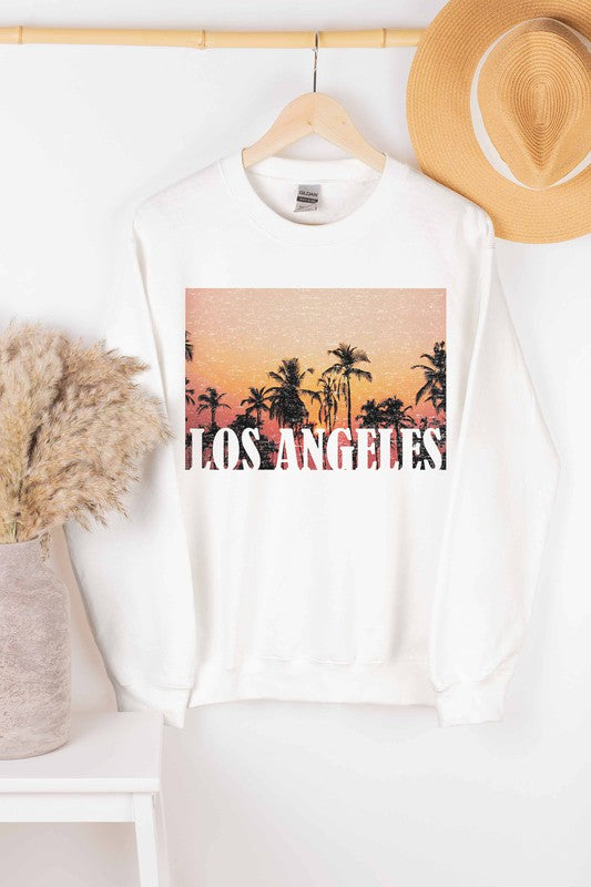 LOS ANGELES SUNSET GRAPHIC SWEATSHIRT - LOLA LUXE