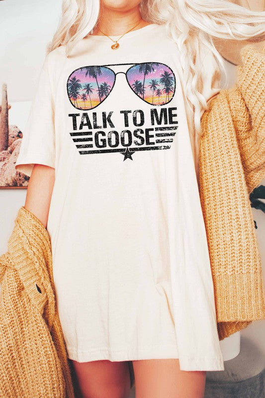 TALK TO ME GOOSE GRAPHIC TEE - LOLA LUXE