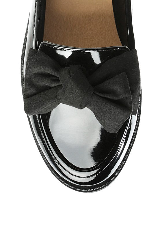 BOWBERRY BOW TIE PATENT LOAFERS - lolaluxeshop