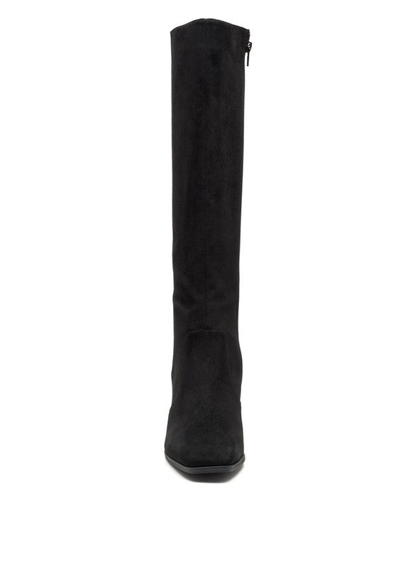 ZILLY KNEE HIGH FAUX SUEDE BOOTS - lolaluxeshop