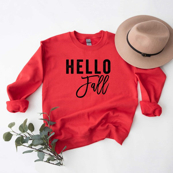 Hello Fall Graphic Sweatshirt - LOLA LUXE