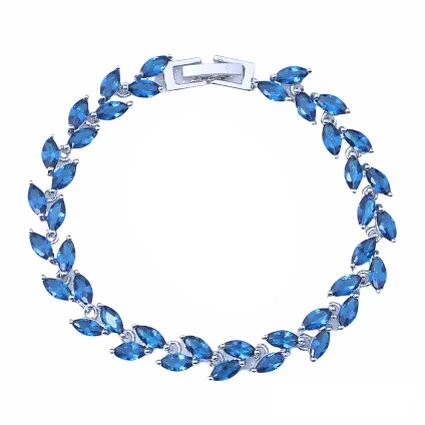 Sapphire Marquise Cut Tennis Bracelet for Women - LOLA LUXE