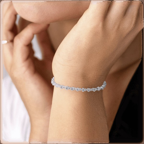 Tennis Bracelet for Women with White Diamond - LOLA LUXE