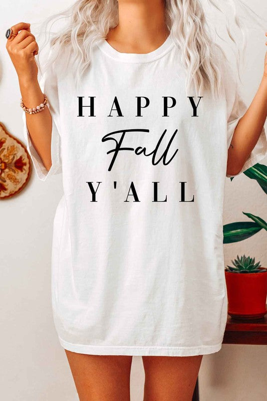 HAPPY FALL YALL GRAPHIC TEE / T SHIRT - LOLA LUXE