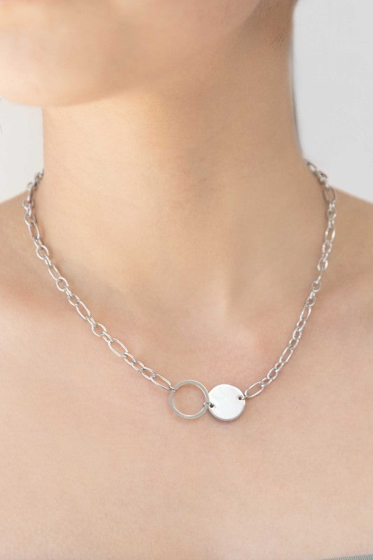Full Moon Link Necklace - LOLA LUXE